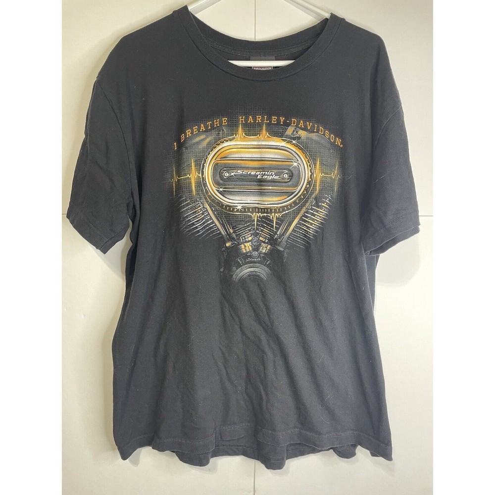 I Breath Harley-Davidson Screamin T-Shirt XL Black Beach House Shallotte NC USA